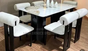 Luxury Modern Dining Table Set With 6 Chairs