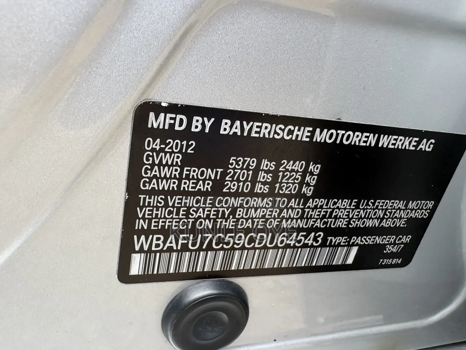 BMW 535i 2012 Silver