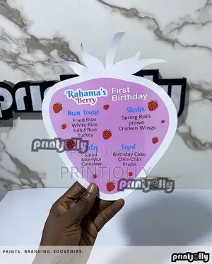 Custom Shape Menu Card