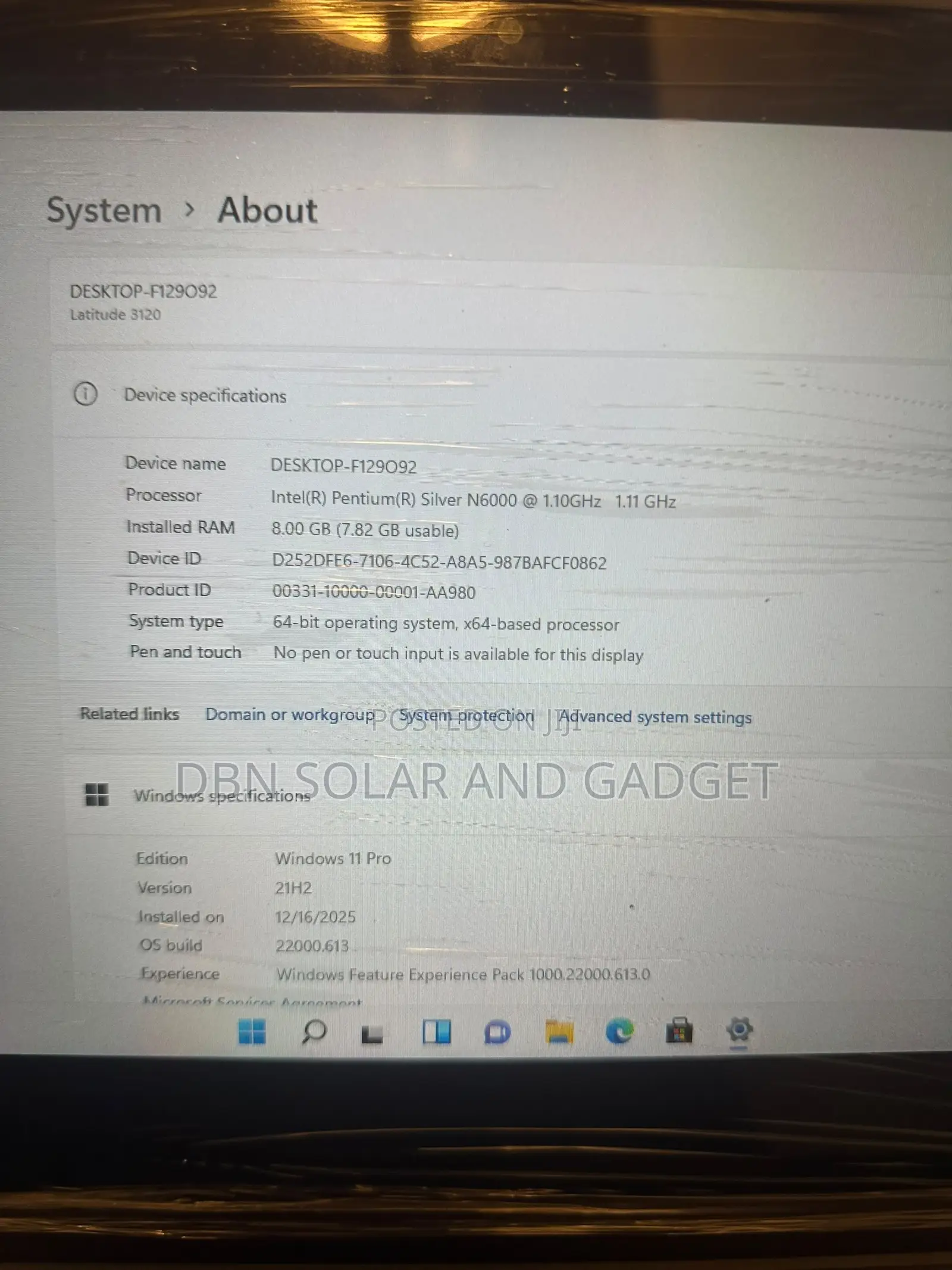 New Laptop Dell Latitude 3120 8GB Intel Celeron SSD 128GB