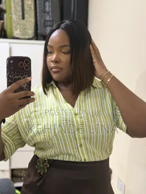 Bob Wig 12in Human Hair Bone Straight