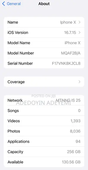 Apple iPhone X 256 GB Black
