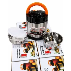 1400ml/1000ml High Quality Steel Insulated Food Flask withCarry Handle