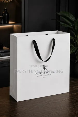 100pcs White A3 Kraft Paper Bags With Rope Handle – Retail Gifts