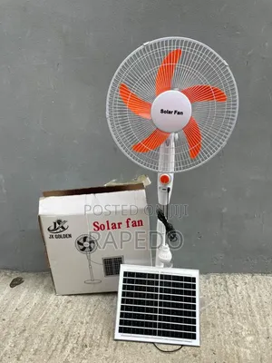 JX Golden Solar Rechargeable Standing Fan