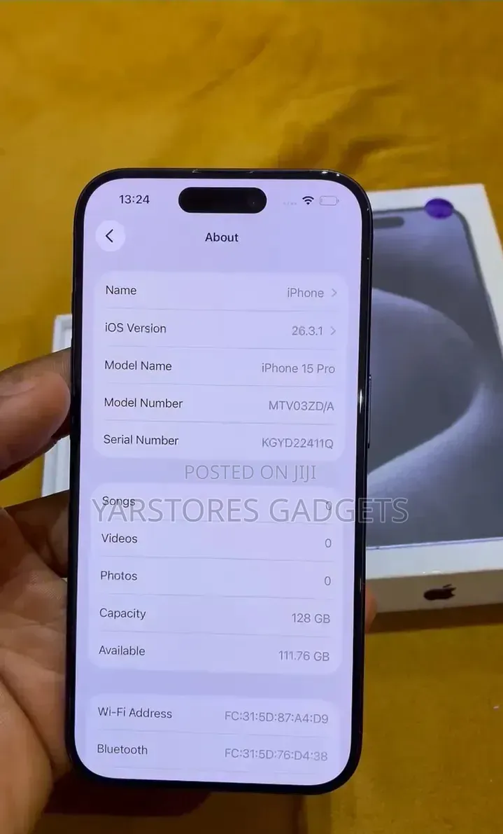 Apple iPhone 15 Pro 128 GB Black