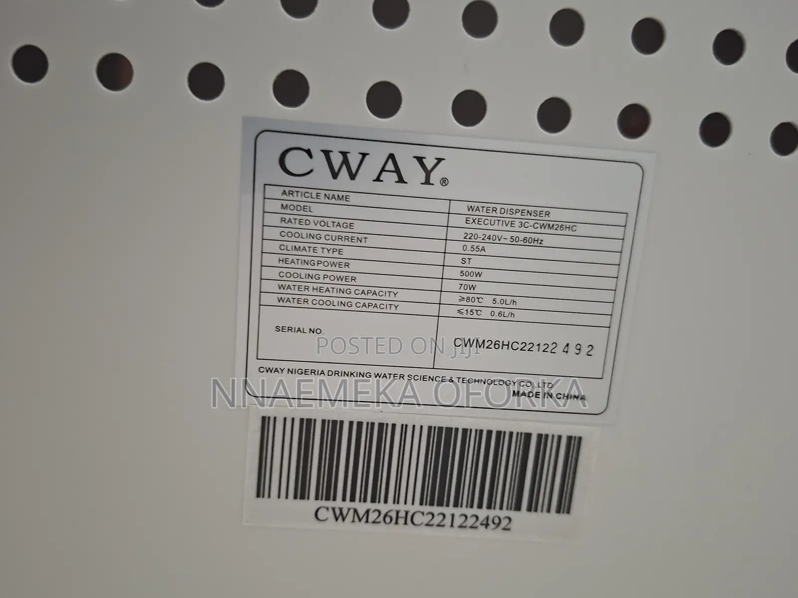 Executive 3C Cway Water Dispenser