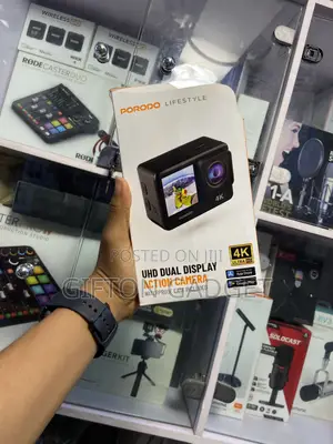 Porodo Lifestyle Ultra HD Dual Display Action Camera - Waterproof