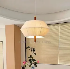 Antique Weaving Fabric Japanese Pendant Light Rope Knit Chandelier