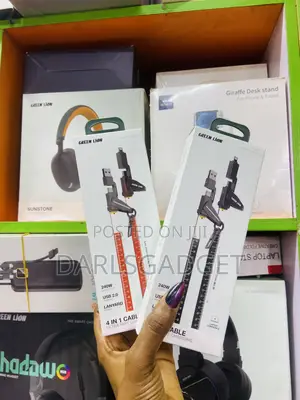 Green Lion 4-in-1 240W Fast Charging Cable Lanyard With 80cm Tape Tool