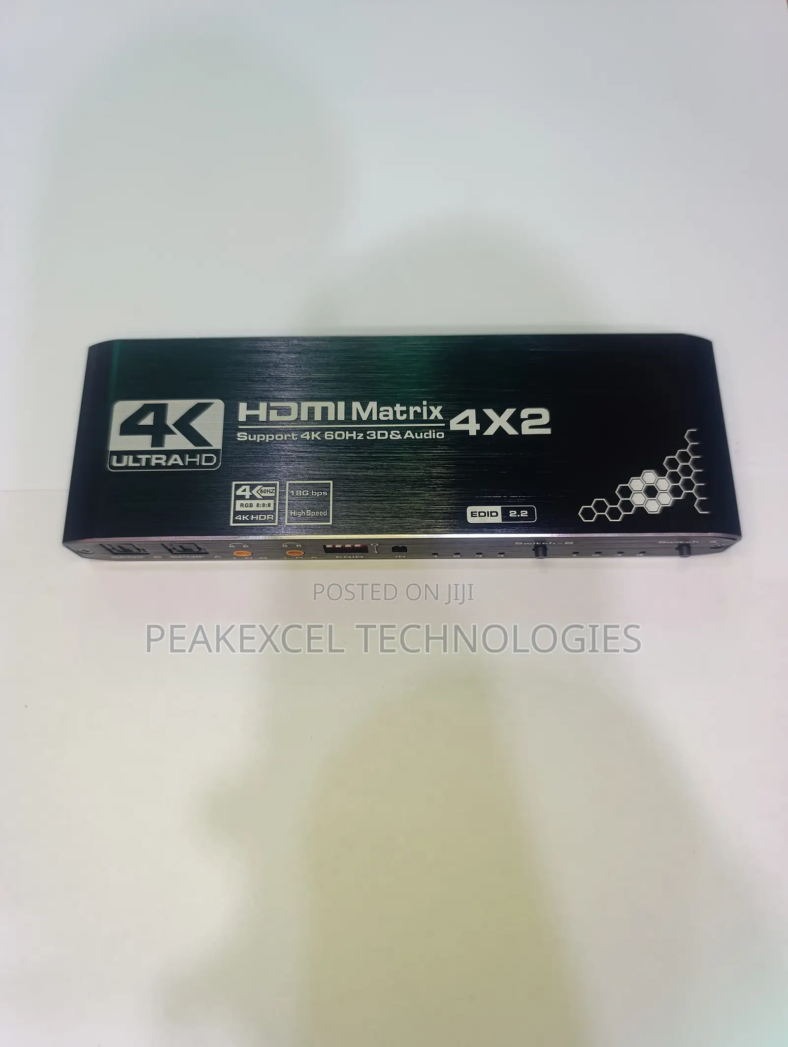 At 60Hz EDID + ARC HDMI Matrix 4x2 Switch Splitter Support HDCP