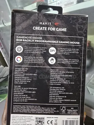 Gamenote Ms1038 RGB Backlit Programmable Gaming Mouse