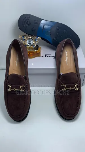 Ferragamo Men's Suede Horsebit Loafers in 3 Colors Size 40-46