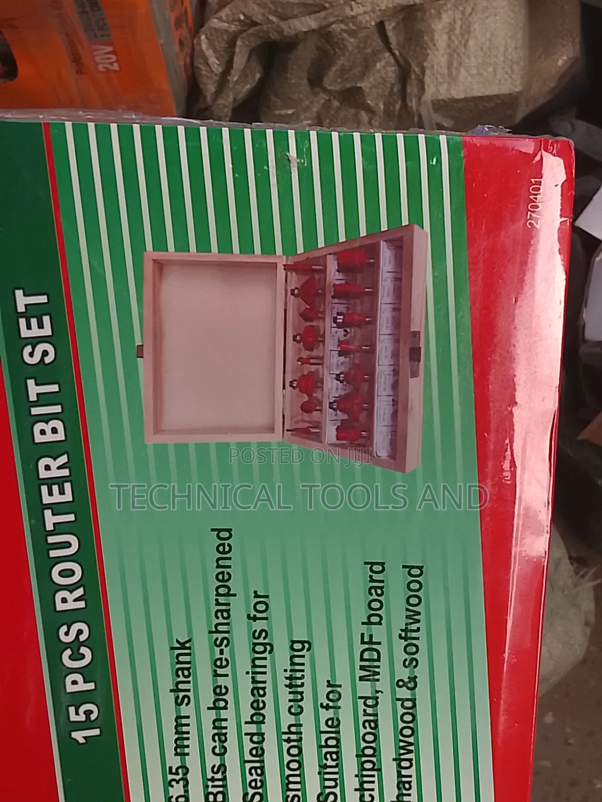 15-Pce Router Bit Set.