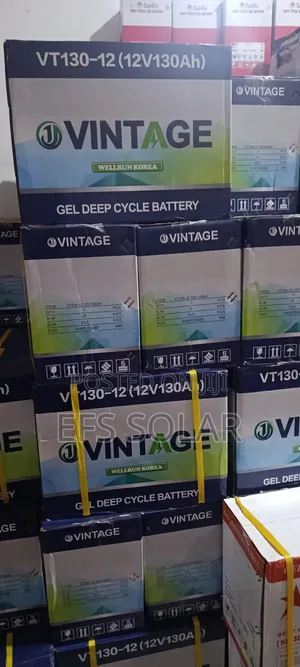 Vintage 12V 130Ah GEL Deep Cycle Solar Battery