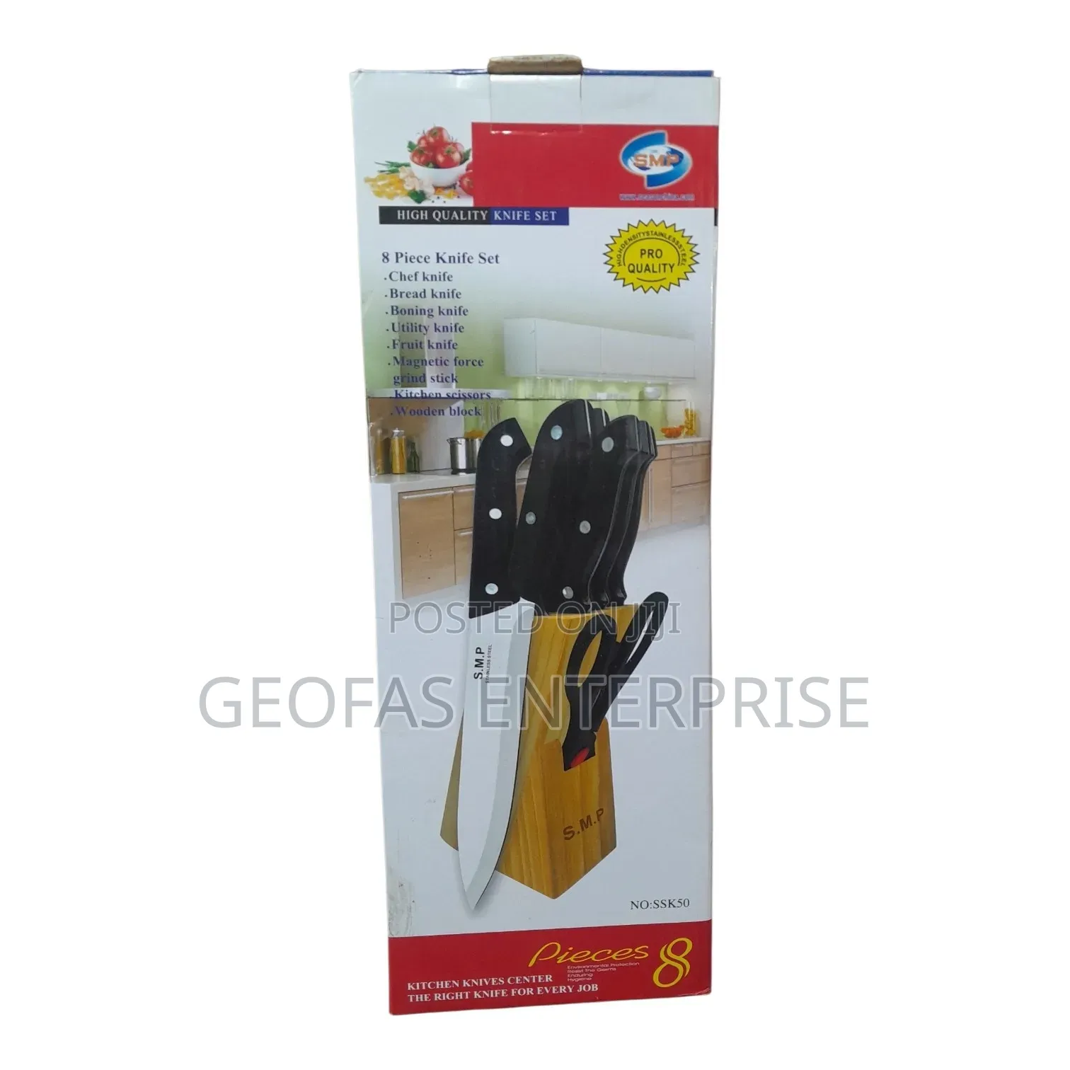 SMP High Quality Non Stick Kitchen Knife Set - 8pcs