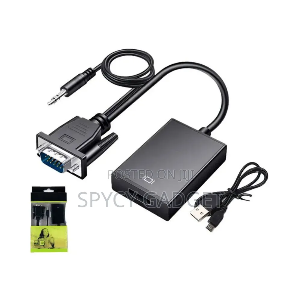 VGA to HDMI Adapter Cable With 3.5mm Jack