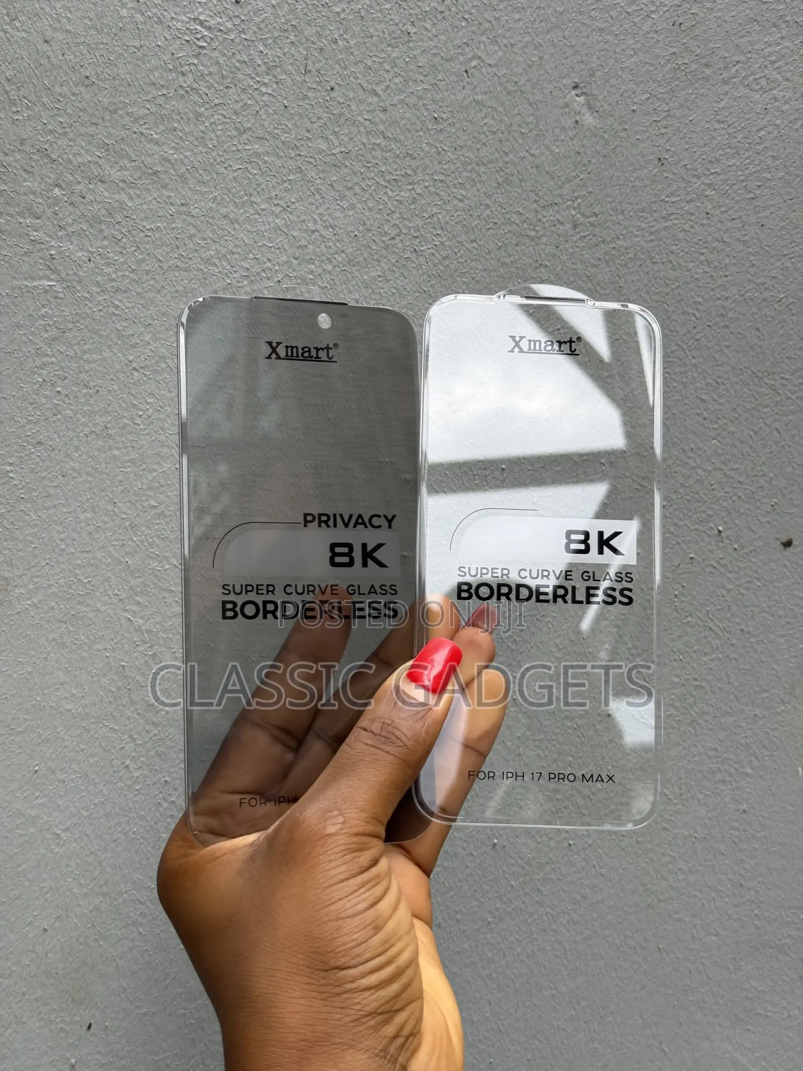 XMART Borderless Clear Screen Protector for iPhone 17 Pro Max