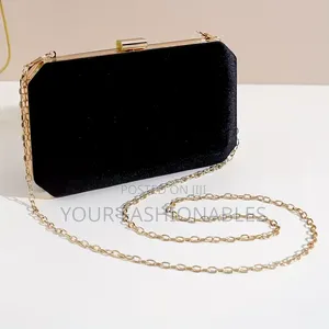 Timeless Black Velvet Clutch Purse