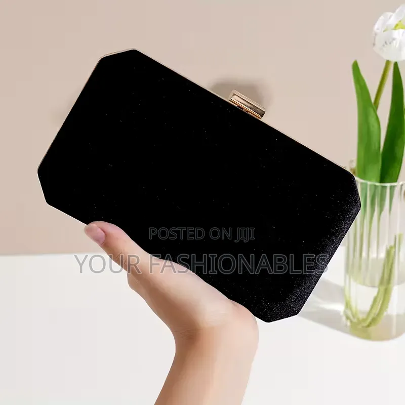 Timeless Black Velvet Clutch Purse