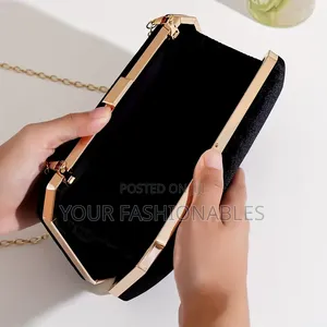 Timeless Black Velvet Clutch Purse