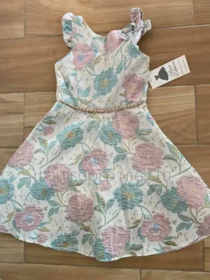 Rare Editions Little Girls Floral-Print Brocade Dress, Sweet Spring
