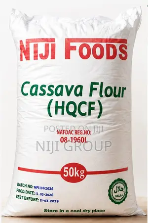 Niji Foods High Quality Cassava Flour 50kg Bag