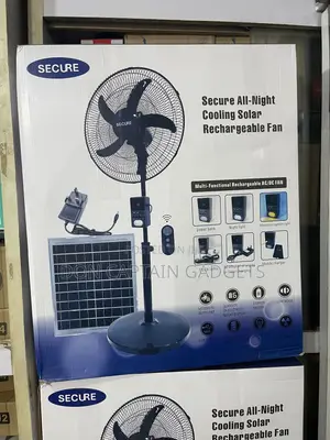 Secure Rechargeable Fan 18" With Solar Panel