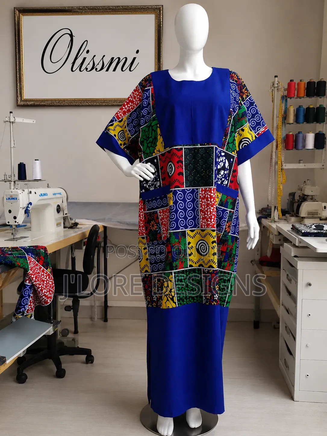 Ankara/Crepe Bubu Gown