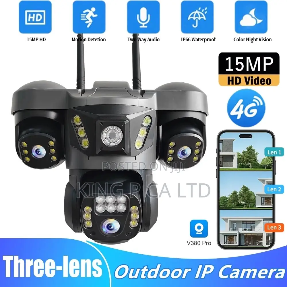 3-Lens World Vision CCTV Security Camera