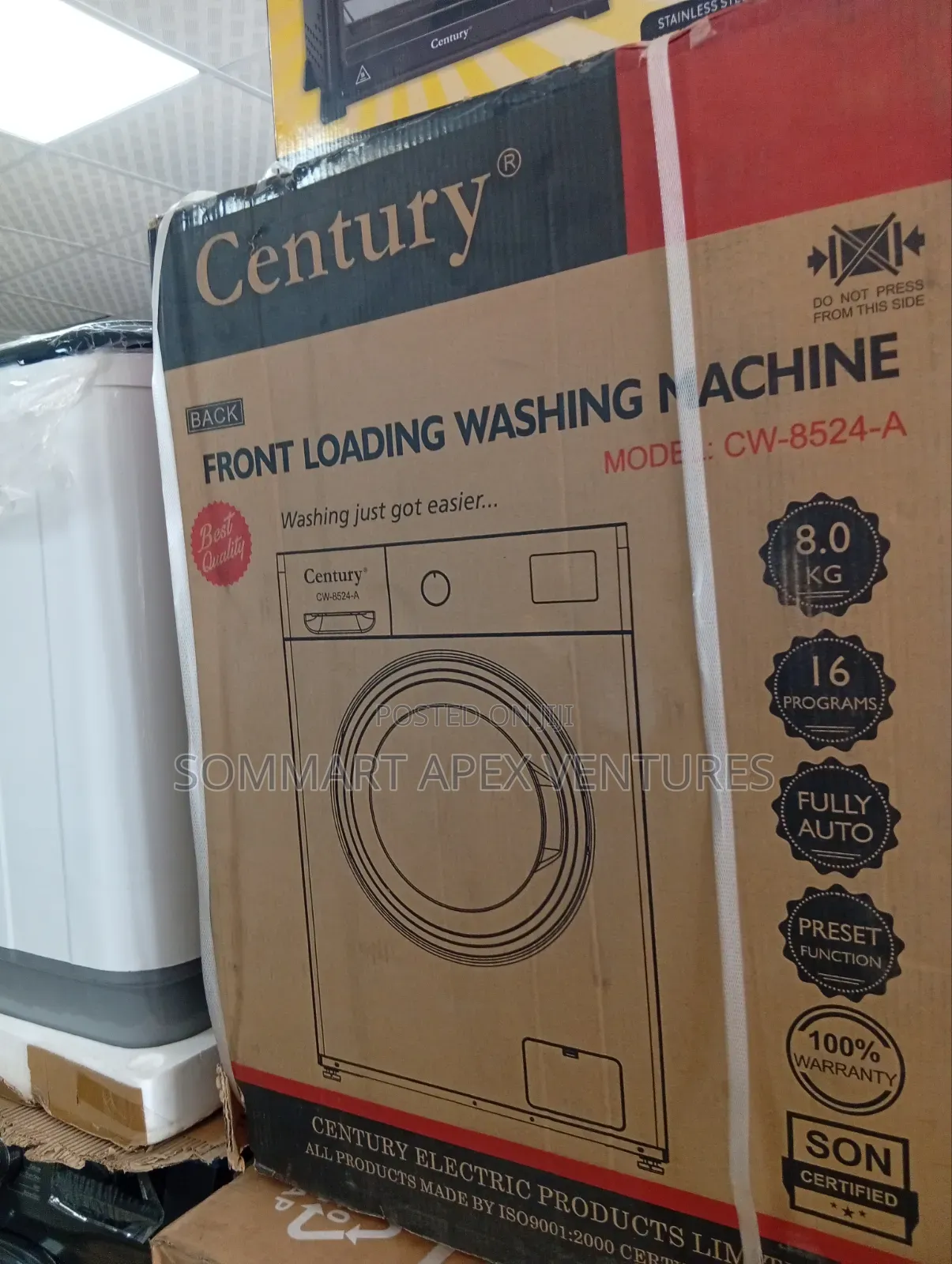 Century Washing Machine 8KG