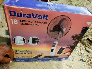 Duravolt Rechargeable Fan 18 Inches With Solar Panel Inside