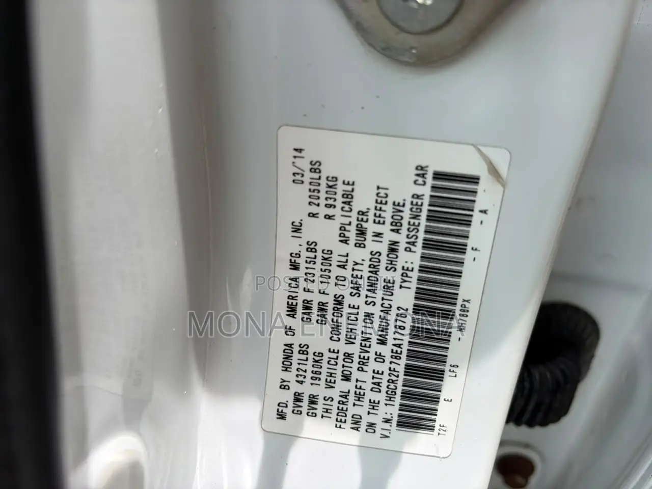 Honda Accord 2014 White
