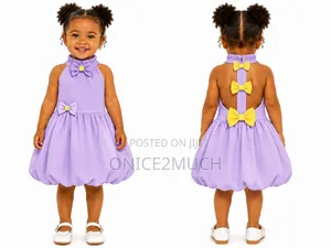 Premium Scuba Lilac Bubble Dress for Girls Birthday Party - 30% OFF*
