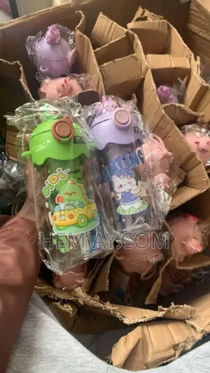 Kids Portable Fancy Water Bottle / 800ml Cartoon Water Bottle