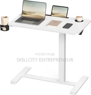 Adjustable Laptop Table With Lever With Wheels