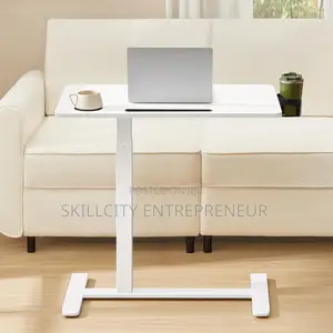 Adjustable Laptop Table With Lever With Wheels