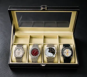 12 Slot Leather Display Watch Box With 4 Premium Watches