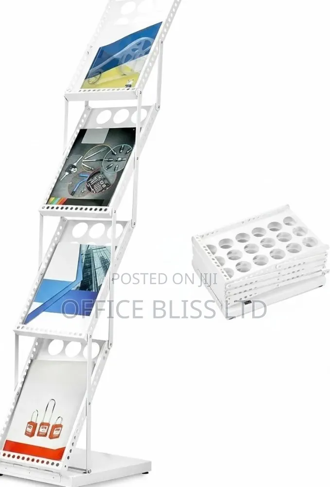 Folding Display Stand for Brochures, Magazines,