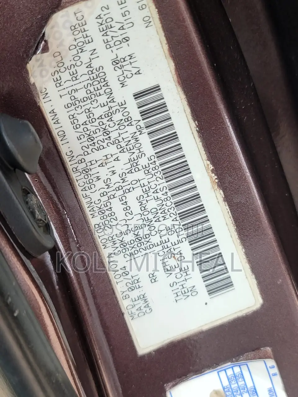 Toyota Sienna 2004 Brown