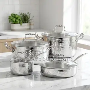 Uakeen 8Pcs Quality Stainless Steel Pot With Induction