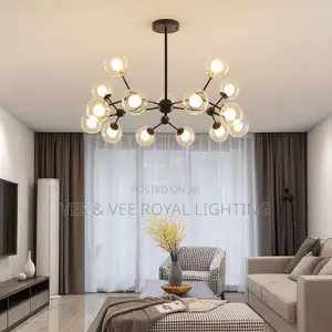 Luxury Glass Ball Chandelier - For Living Room, Bedroom