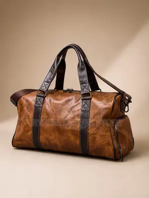High Quality Men Genuine Leather Duffle Bag