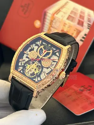 Patek Philippe Quality Luxury Men Genuine Leather Wristwatch