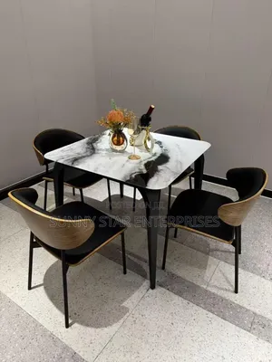 Premium Quality Set of Marble Dinning by 4 Seaters