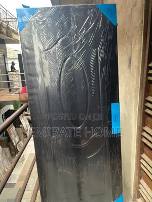 Black American Panel Room Door With Complete Frame