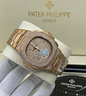 QUALITY LUXURY Automatic Patek Philippe Stone Face Wristwatch