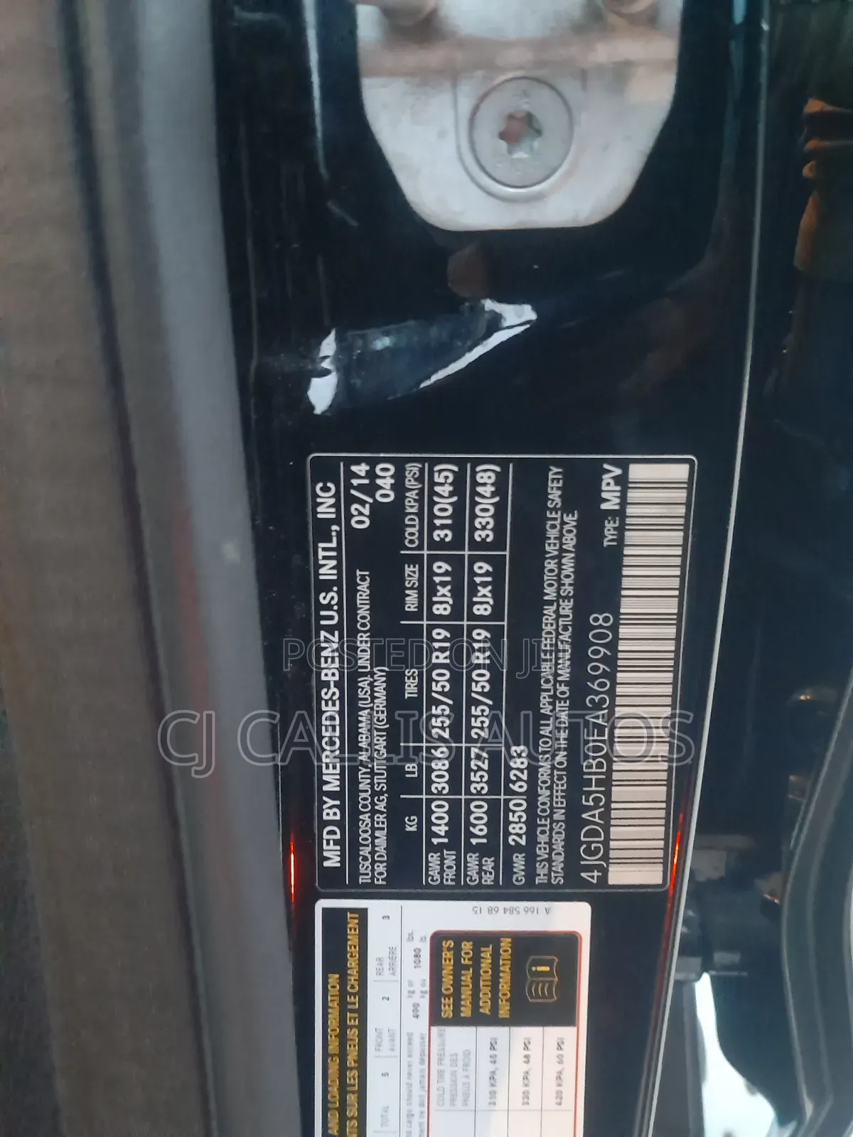 Mercedes-Benz M Class 2014 Black