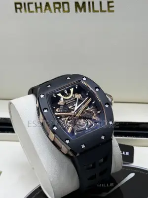 Original Richard Mille Black Rubber Strap.Mechanical Wristwatch
