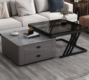 Modern Simple Slate Glass Center Table